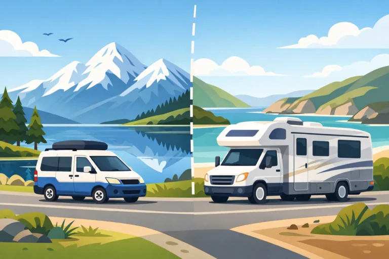 Small Campervan Versus Large RV for South Island